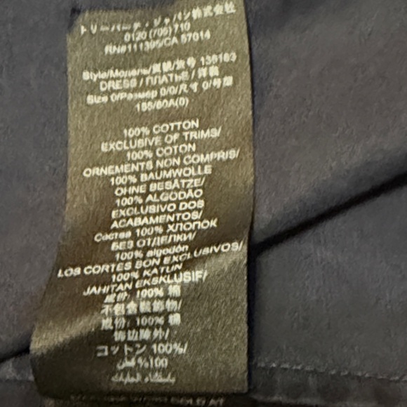 Tory Burch  Navy Midi Flare Dress Cotton size 8 - Picture 12 of 12